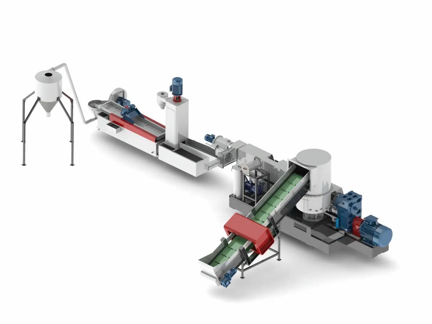 Cutter-Compactor Single-Stage Pelletizing Line