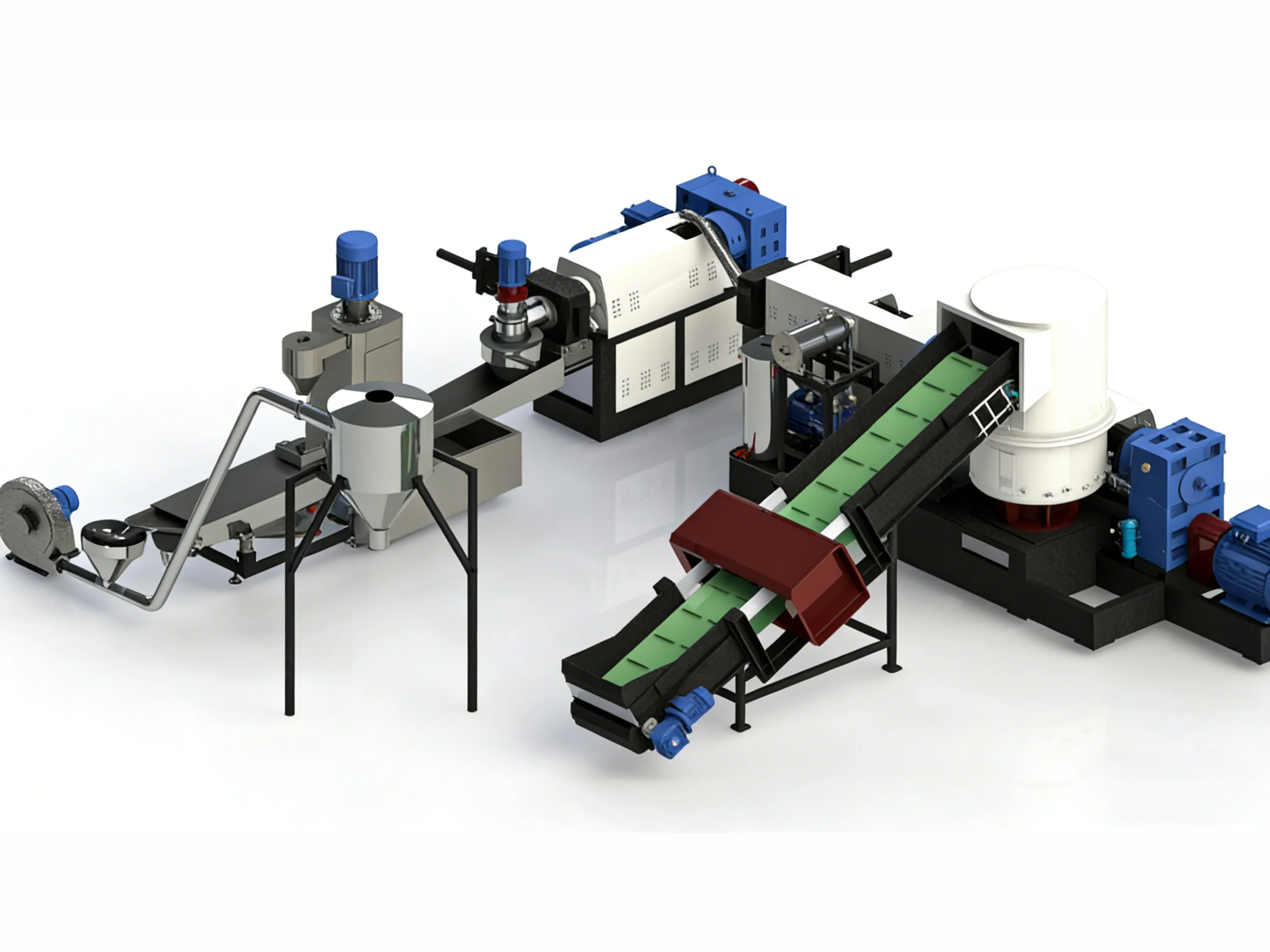 Cutter-Compactor Double-Stage Pelletizing Line